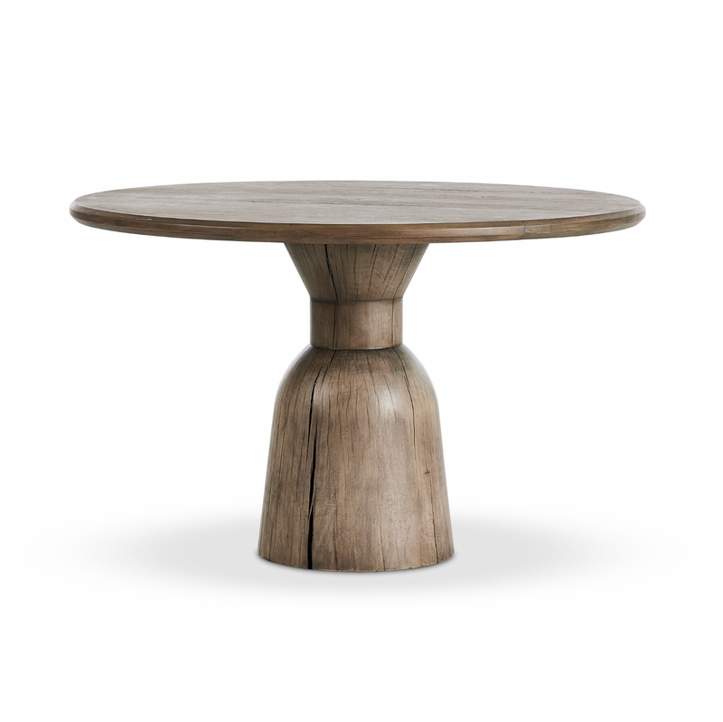 Xiomara Round Dining Table - Aged Drifted Oak