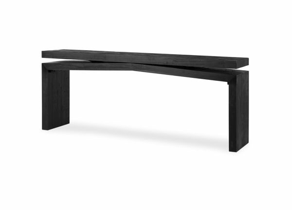 Matthes Large Console Table - Aged Black