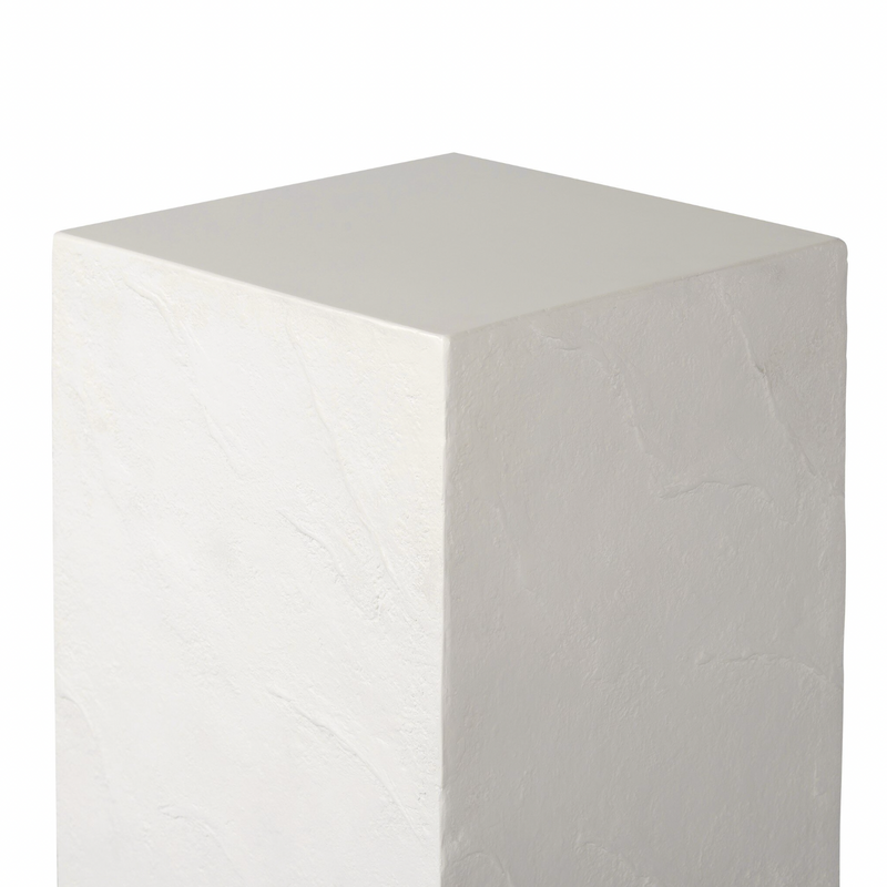 Corian Pedestal - White Concrete