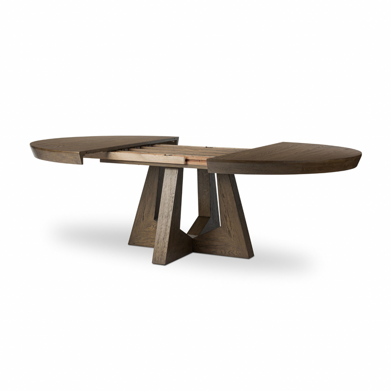 Zelda Round Extension Dining Table - Fawn Oak