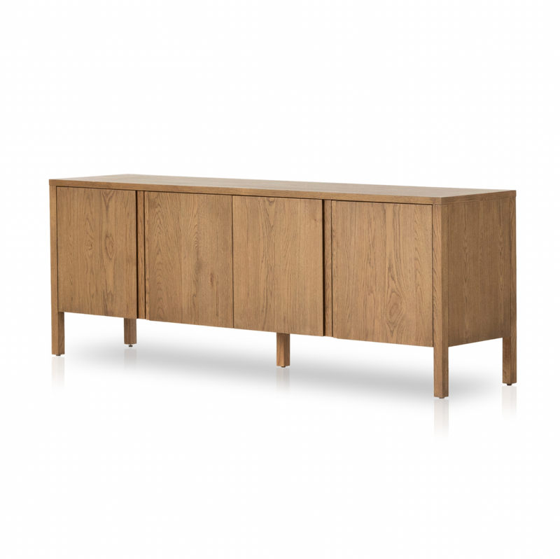 Riggs Media Console - Amber Oak