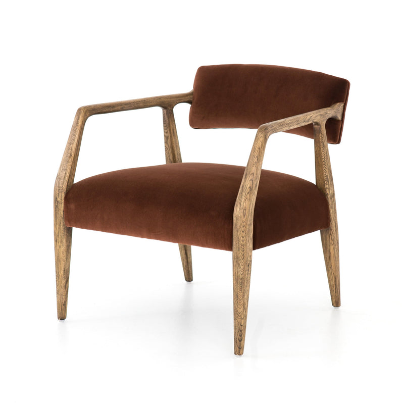 Tyler Armchair - Burnt Auburn Velvet