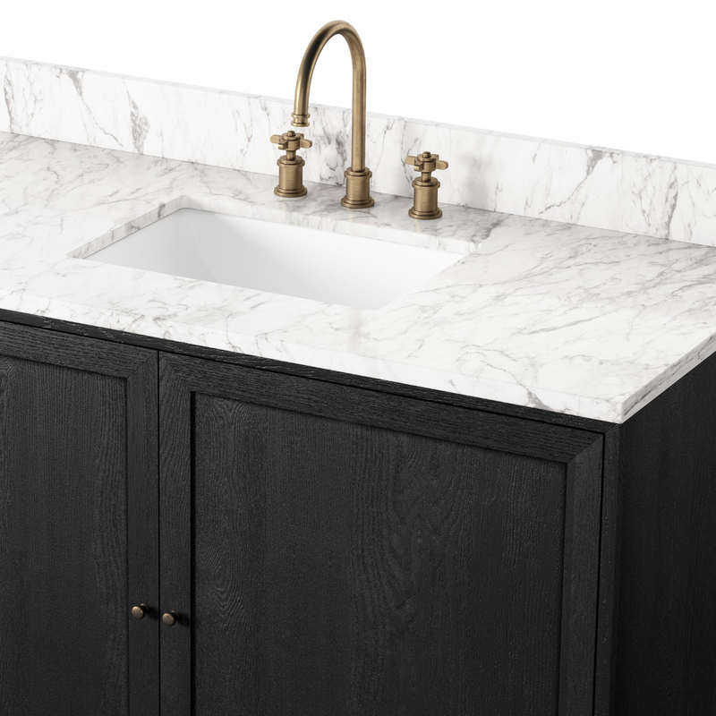 Millie Single Wide Vanity - Satin Drifted Black