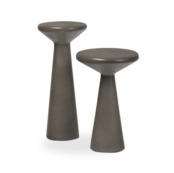 Ravine Concrete Accent Tables - Set Of 2 - Dark Grey