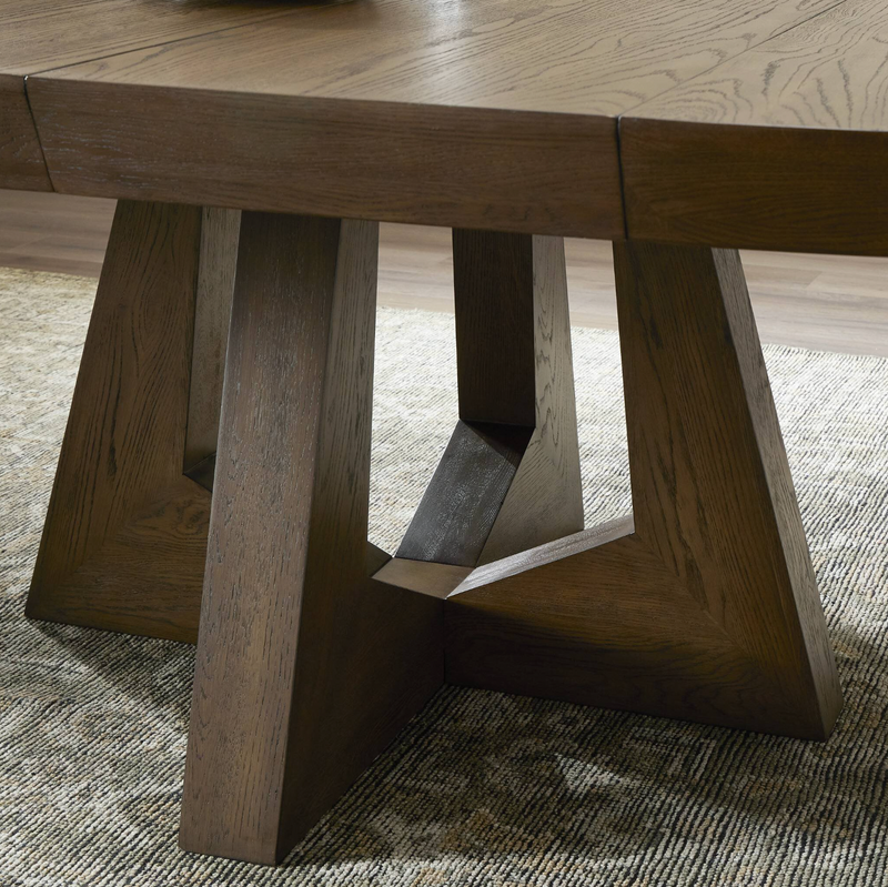 Zelda Round Extension Dining Table - Fawn Oak