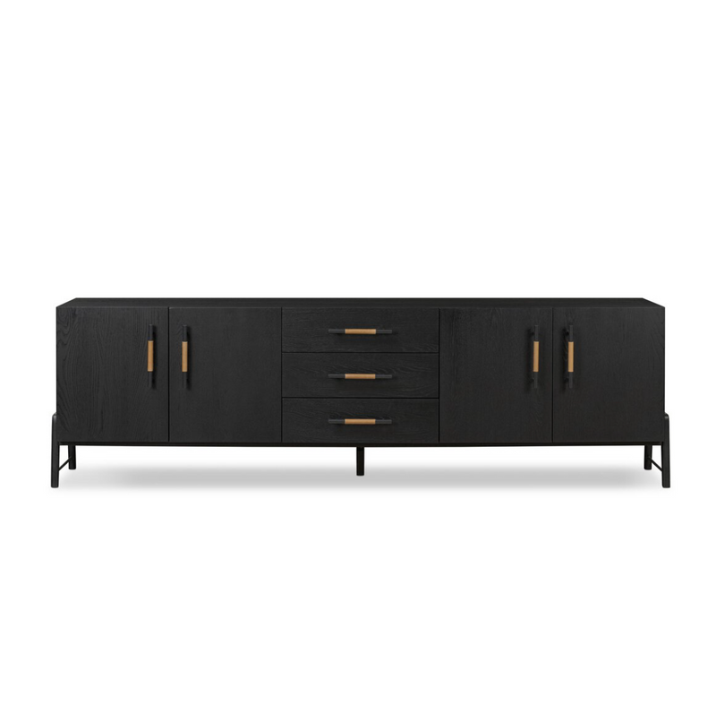 Rosedale Media Console - Ebony Oak