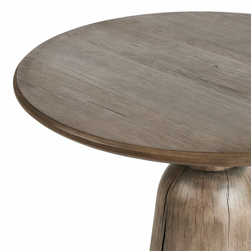 Xiomara Round Dining Table - Aged Drifted Oak