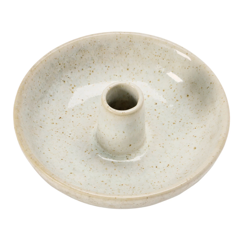 Stoneware Dish with Toothpick Holder