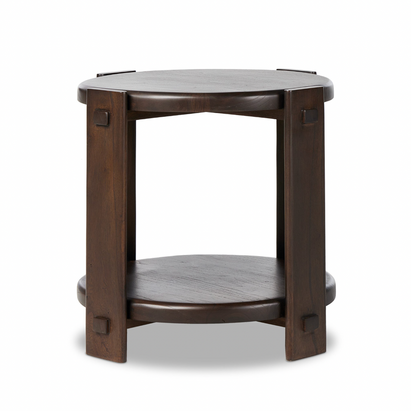 Two Tier End Table - Matte Brown