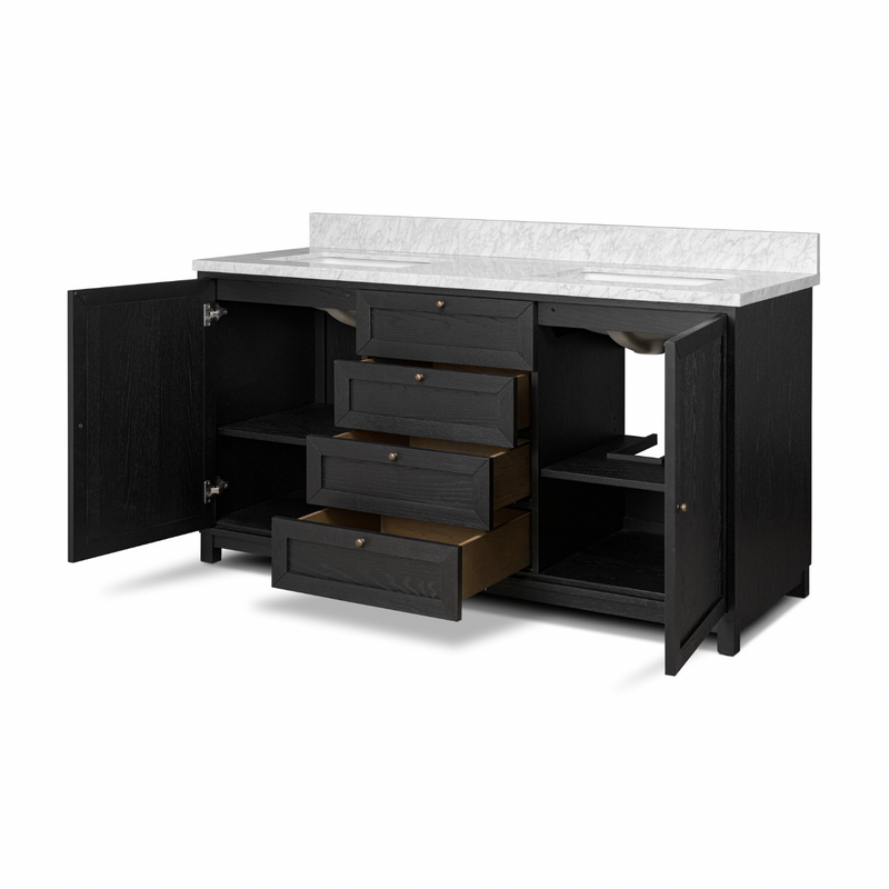 Millie Double Vanity - Satin Drifted Black