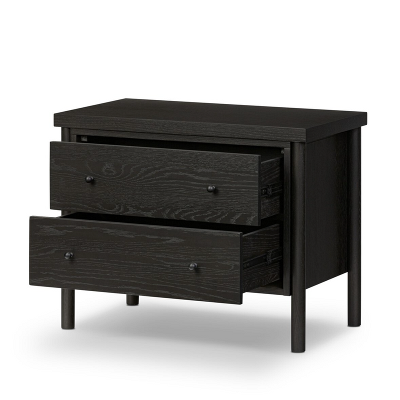 Roark Nightstand - Ebony Oak Veneer