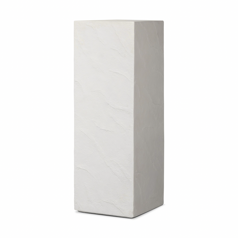 Corian Pedestal - White Concrete