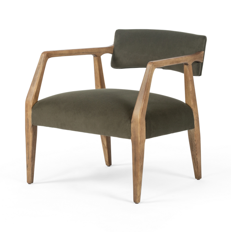 Tyler Armchair - Modern Velvet Loden