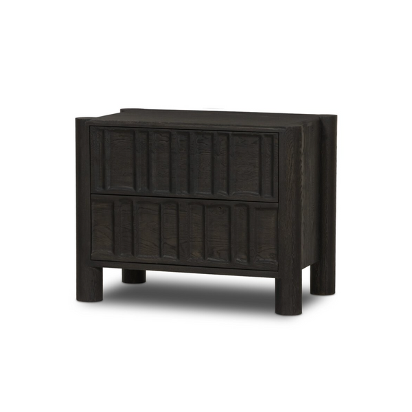 Ezri Nightstand - Black Oak