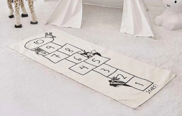 Monochrome Canvas Hopscotch Play Mat