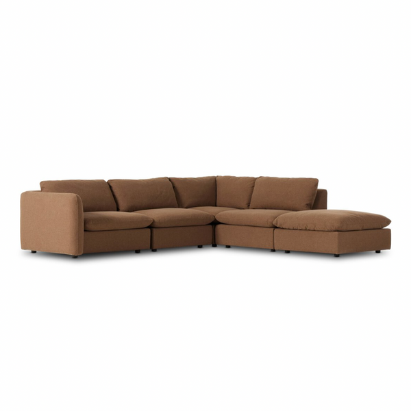 Ingel 4-Piece Sectional W/ Ottoman - Antwerp Cafe