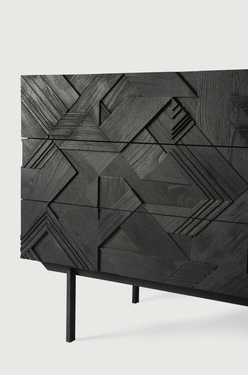 Graphic Dresser - Teak Black