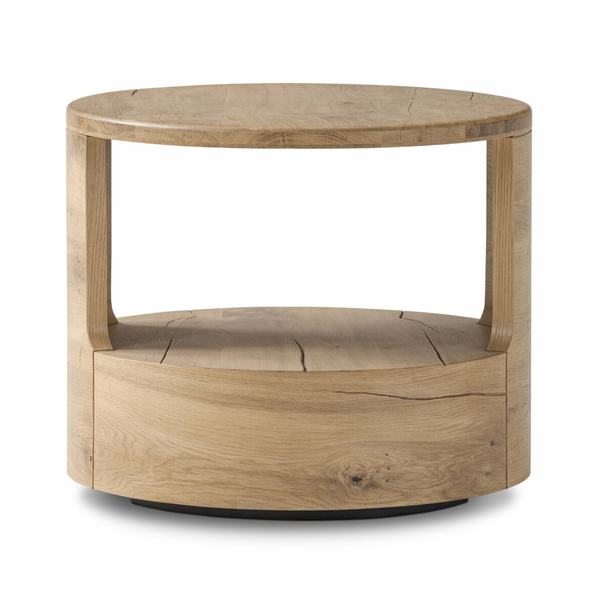 Matheus End Table - Natural Reclaimed French Oak