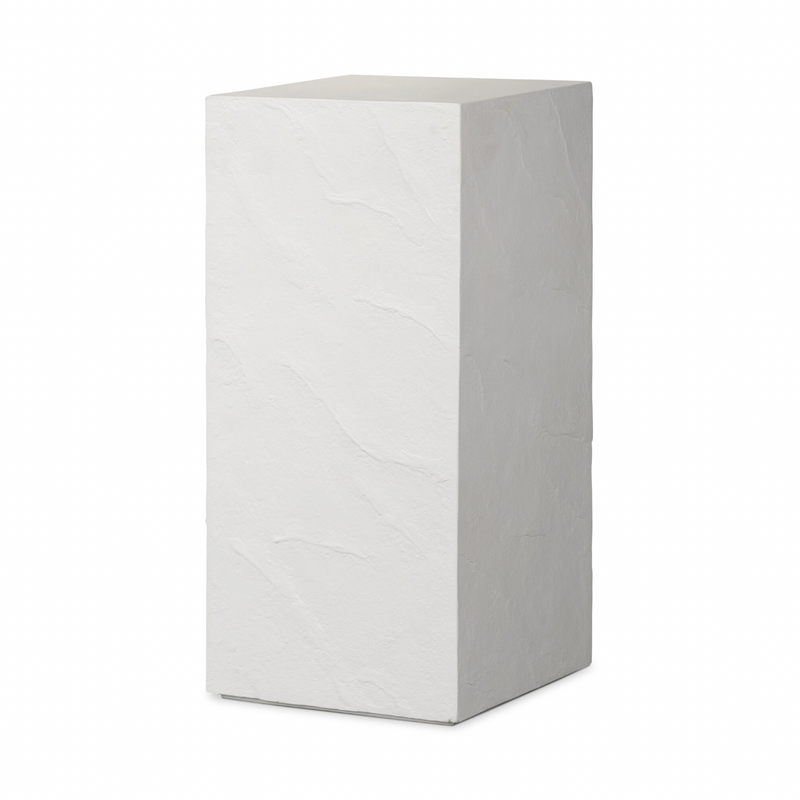 Corian Pedestal - White Concrete