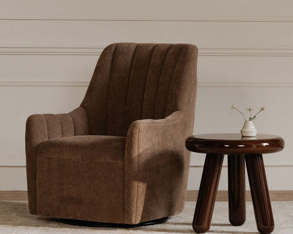 Lincoln Swivel Chair - Cool Brown