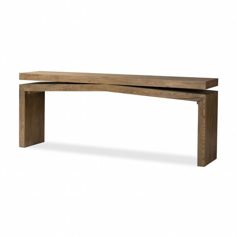 Matthes Console Table - Rustic Grey Oak