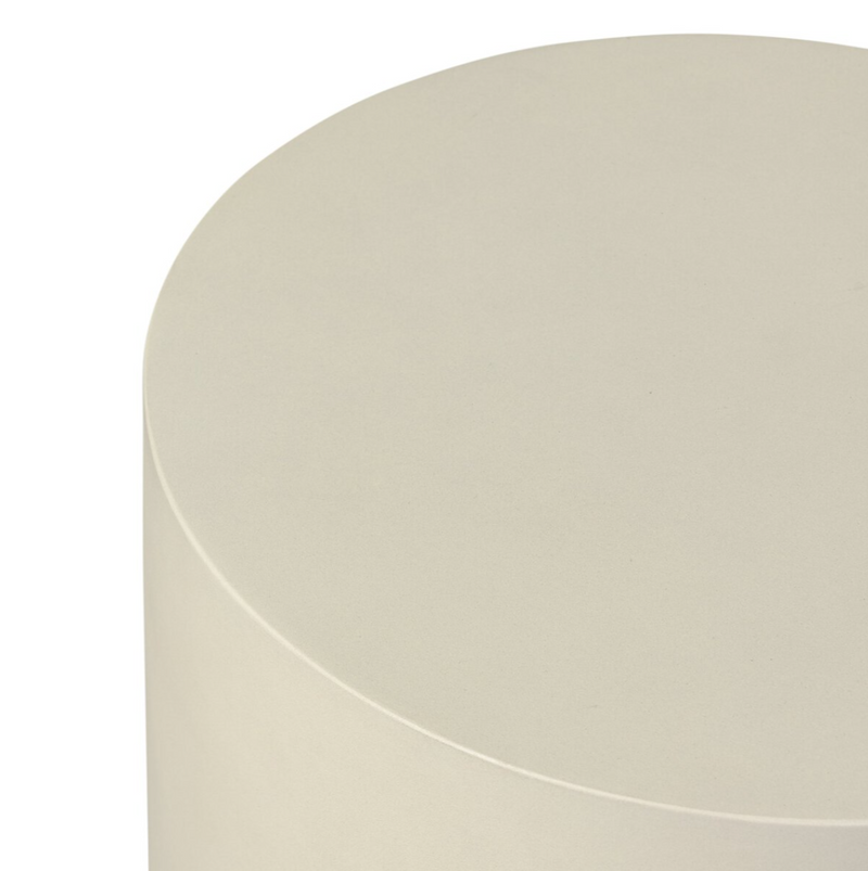 Ivan Round End Table - White