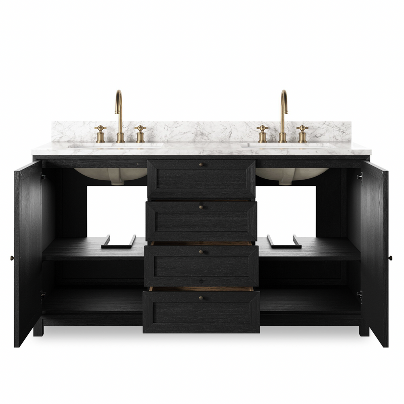 Millie Double Vanity - Satin Drifted Black