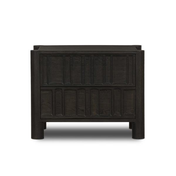 Ezri Nightstand - Black Oak