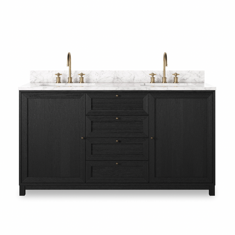 Millie Double Vanity - Satin Drifted Black