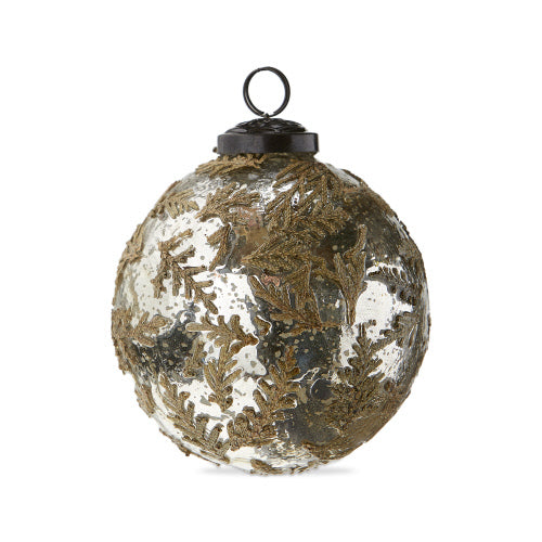 Embedded Botanical Ornament - Antique Silver