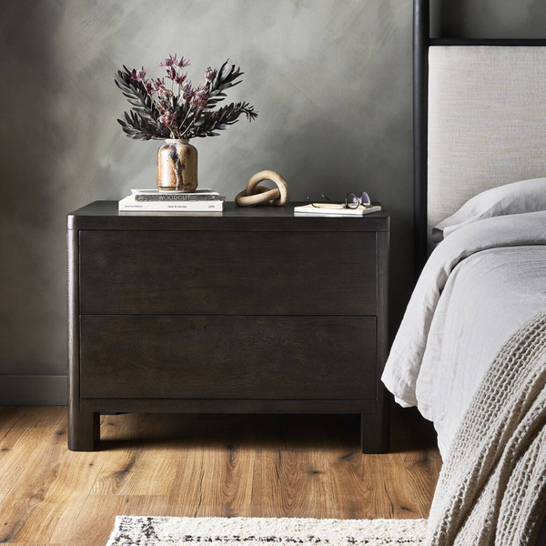 Noeline Nightstand - Smoked Black Oak Veneer