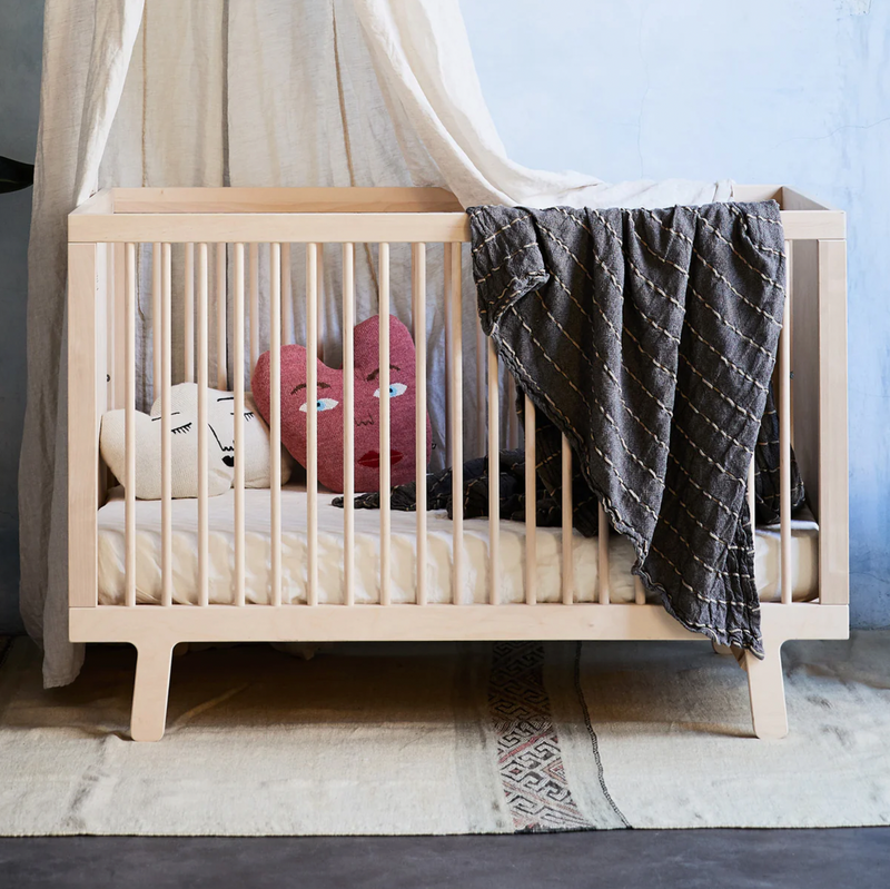 Birch wood crib on sale