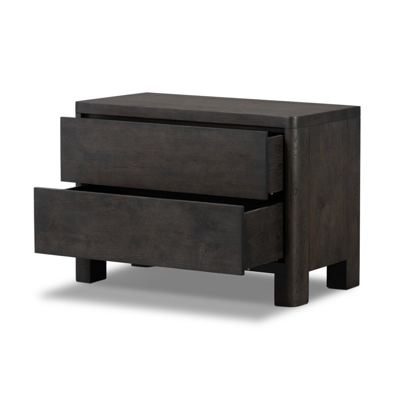 Noeline Nightstand - Smoked Black Oak Veneer