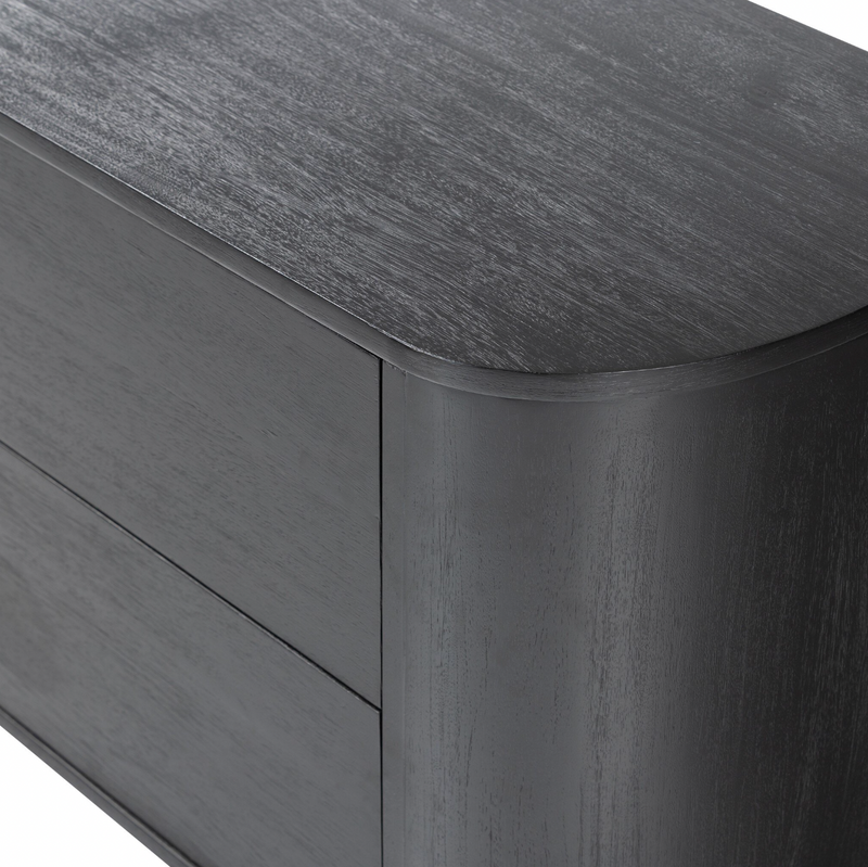 Paden Nightstand - Aged Black Acacia