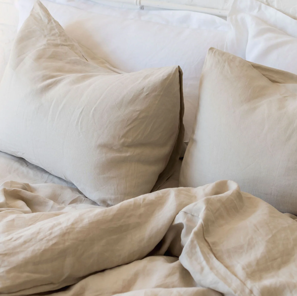 French Linen Pillowcase (Pair) - Oatmeal