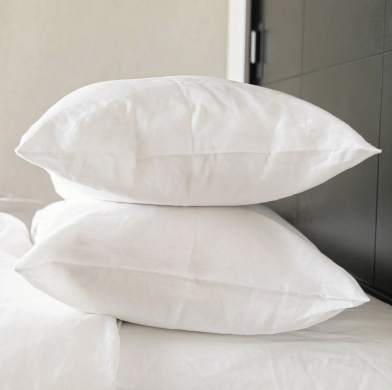 French Linen Pillowcase (Pair) - Snow