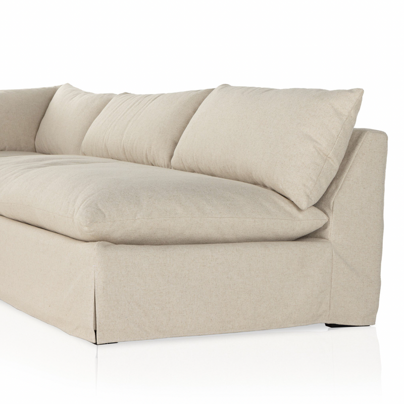 Grant Slipcover 3-Piece Sectional - Antwerp Natural