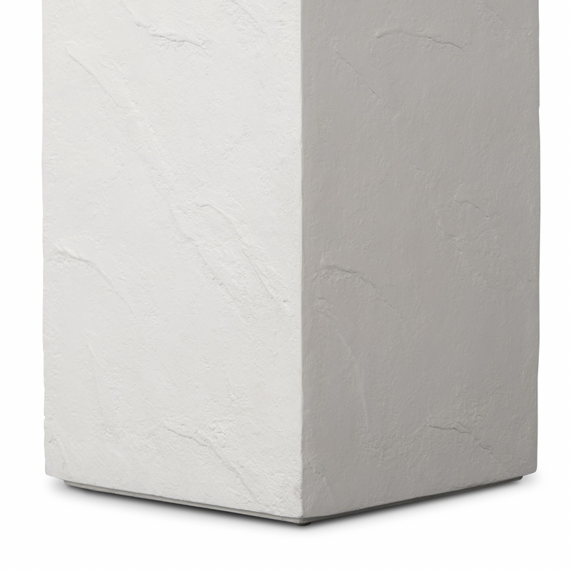 Corian Pedestal - White Concrete