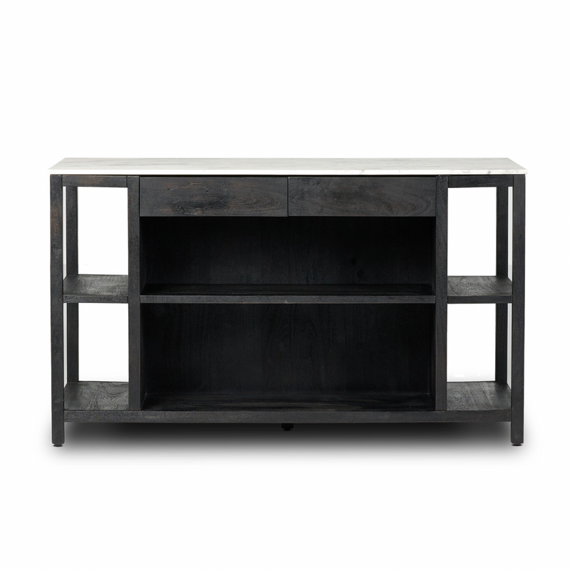 Indira Kitchen Island - Black Wash