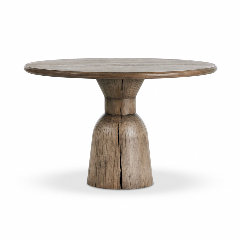 Xiomara Round Dining Table - Aged Drifted Oak