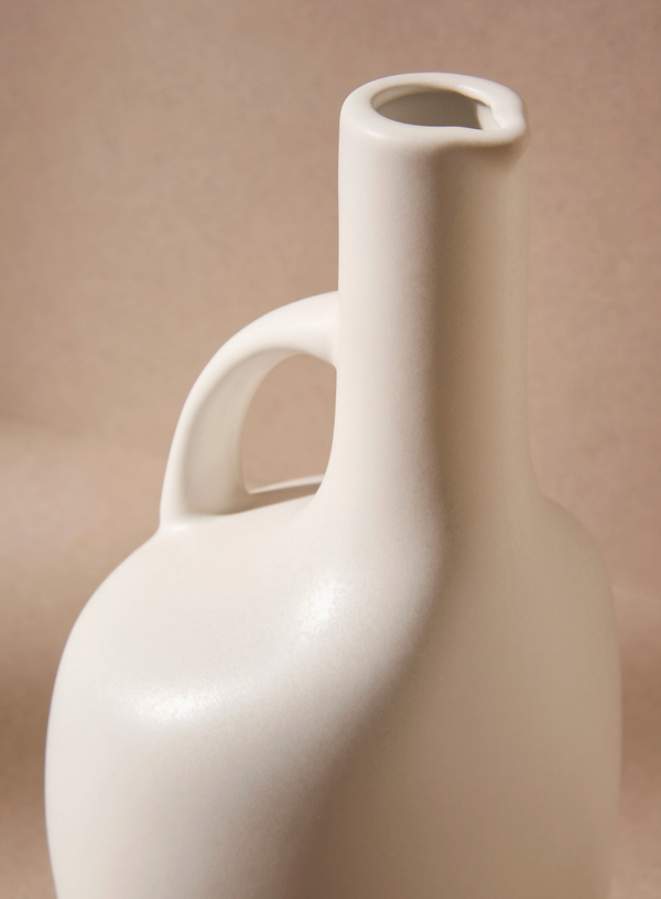 Stoneware Olive Oil Dispenser | Canard 34 oz - Matte White