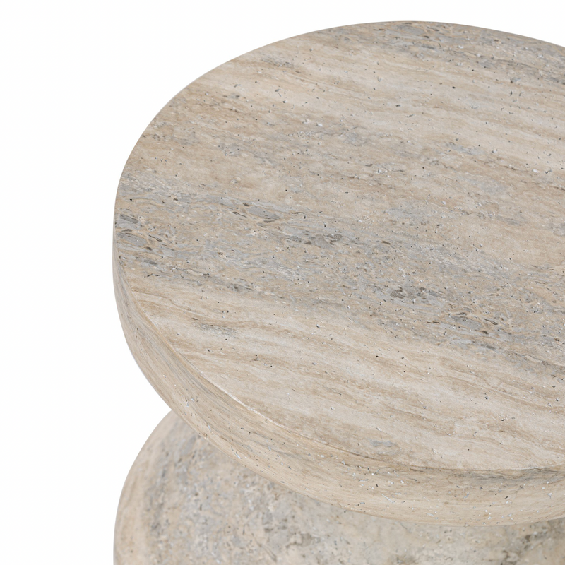 Odeon Side Table - Textured Sandy Grey