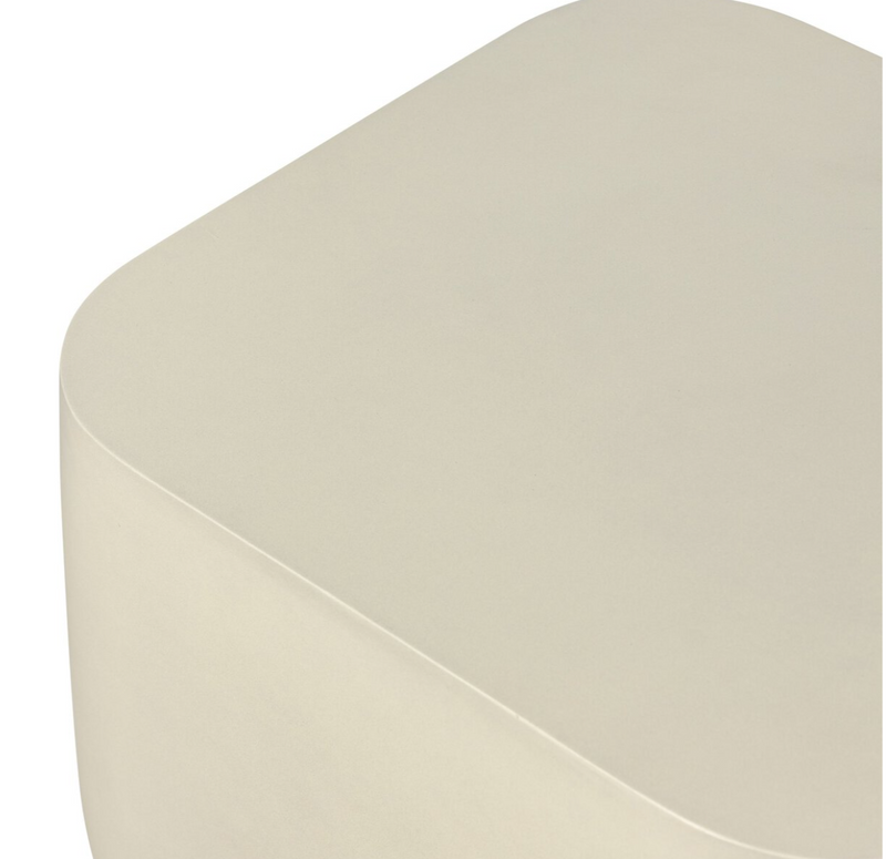 Ivan Square End Table - White Concrete