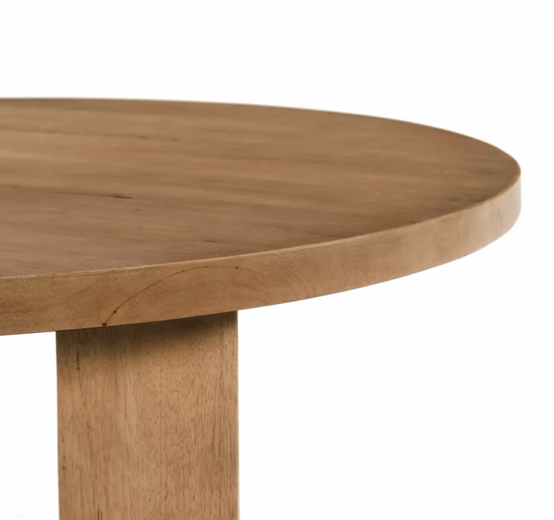 Mesa Round Coffee Table - Light Brushed Parawood