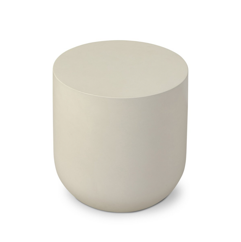 Ivan Round End Table - White