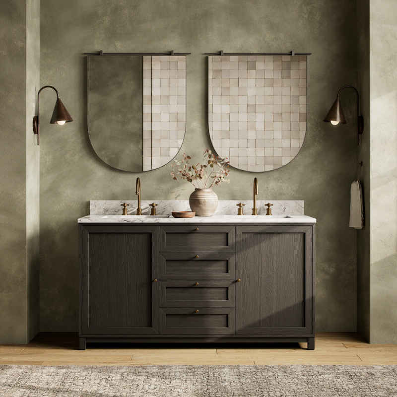 Millie Double Vanity - Satin Drifted Black