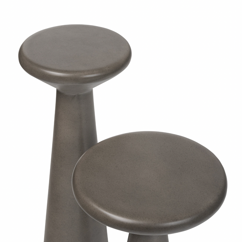 Ravine Concrete Accent Tables - Set Of 2 - Dark Grey