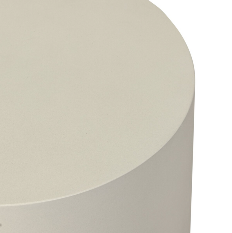 Ivan Round End Table - White