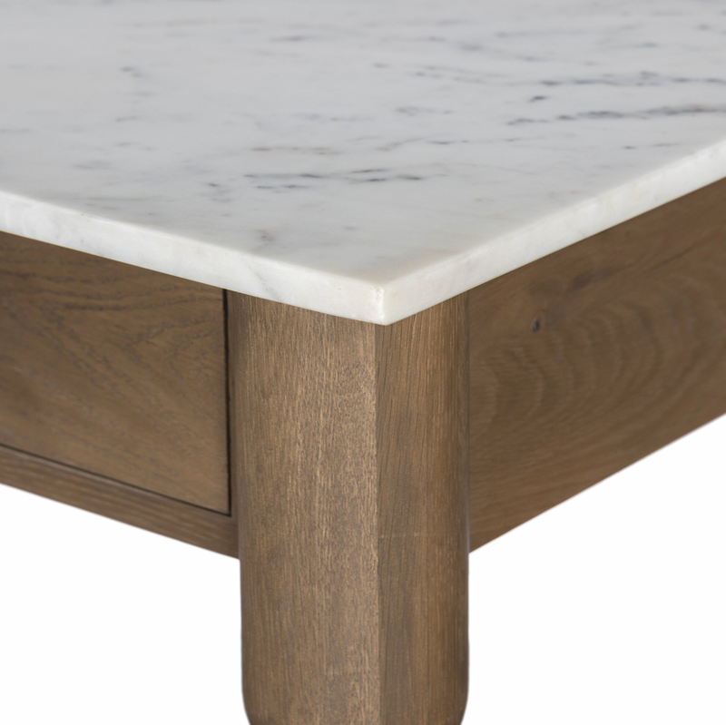 Dothan Kitchen Island - White Marble