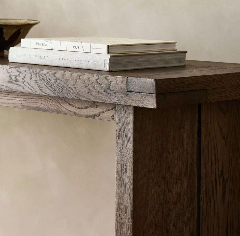 Warby Console Table - Worn Oak Veneer